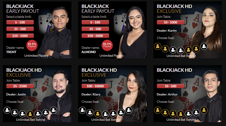 Live Dealer Options Wild Casino