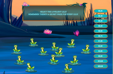 Pick a Lilly Pad Bonus Game