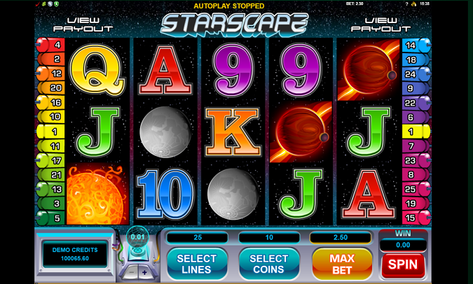 Starscape Slot Reels View