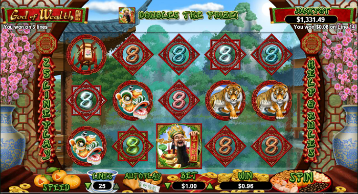 God of Wealth Slot RealTime Gaming Reels